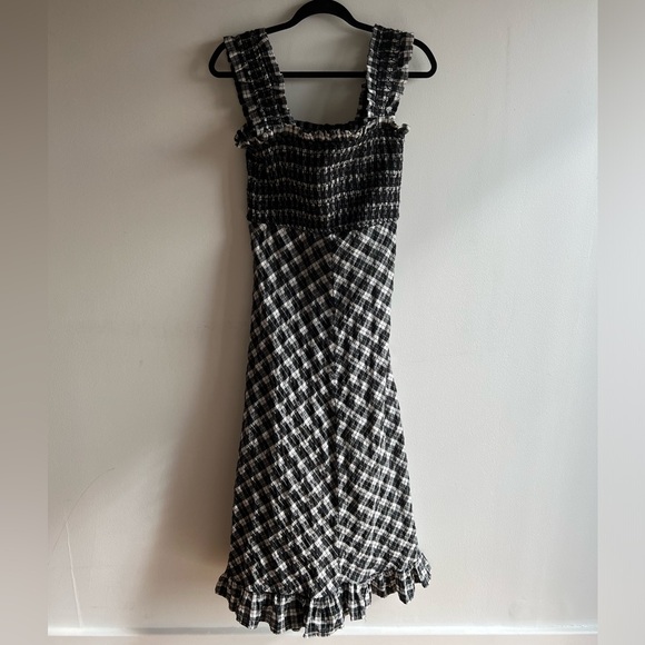 Ganni Seersucker Gingham Maxi Dress - Picture 4 of 8
